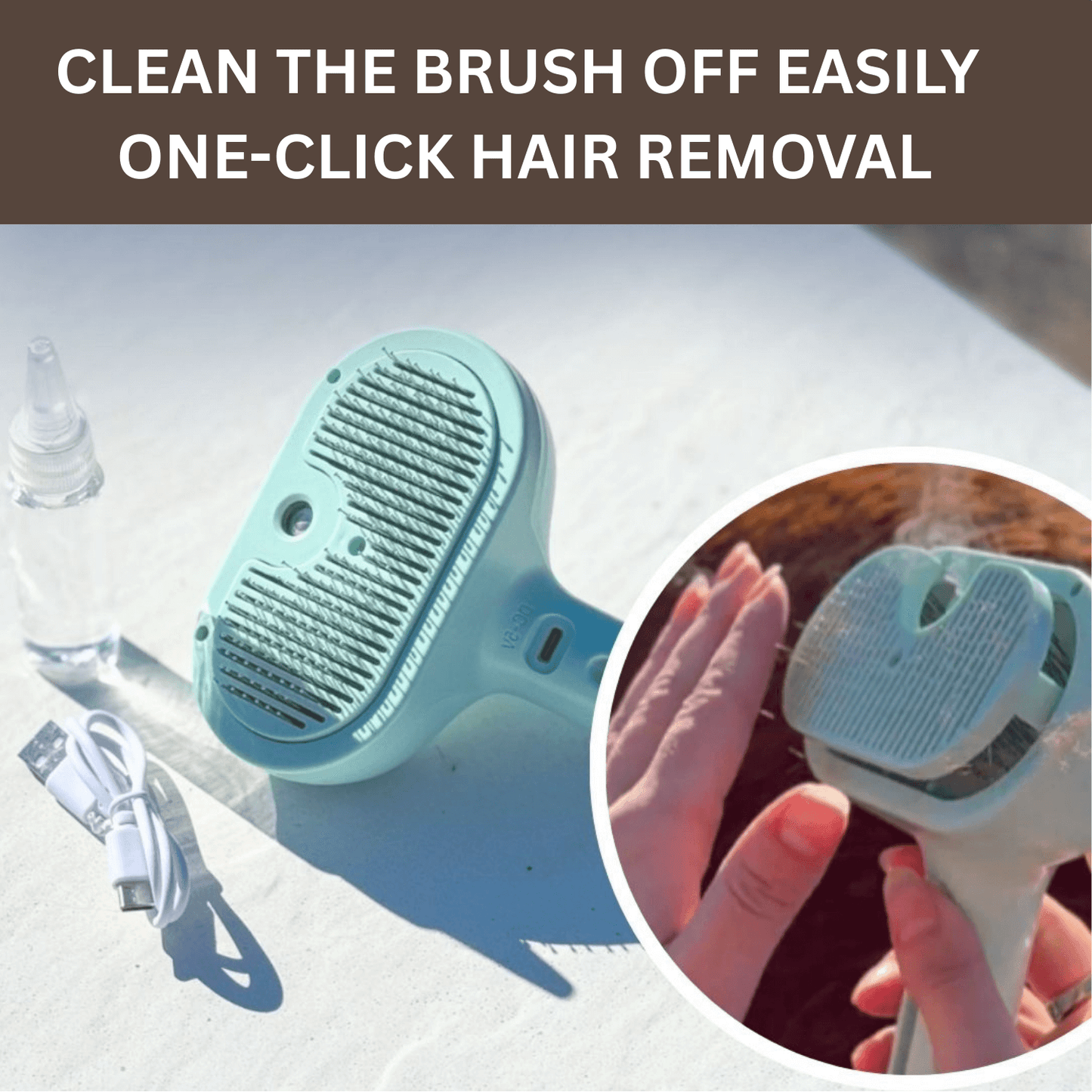 Steam Grooming Pet Brush
